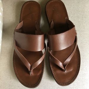 Seychelles brown leather sandal